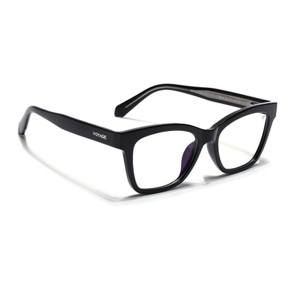 Voyage Black Cateye Eyeglasses for Men & Women (K054FMG7585-C1)