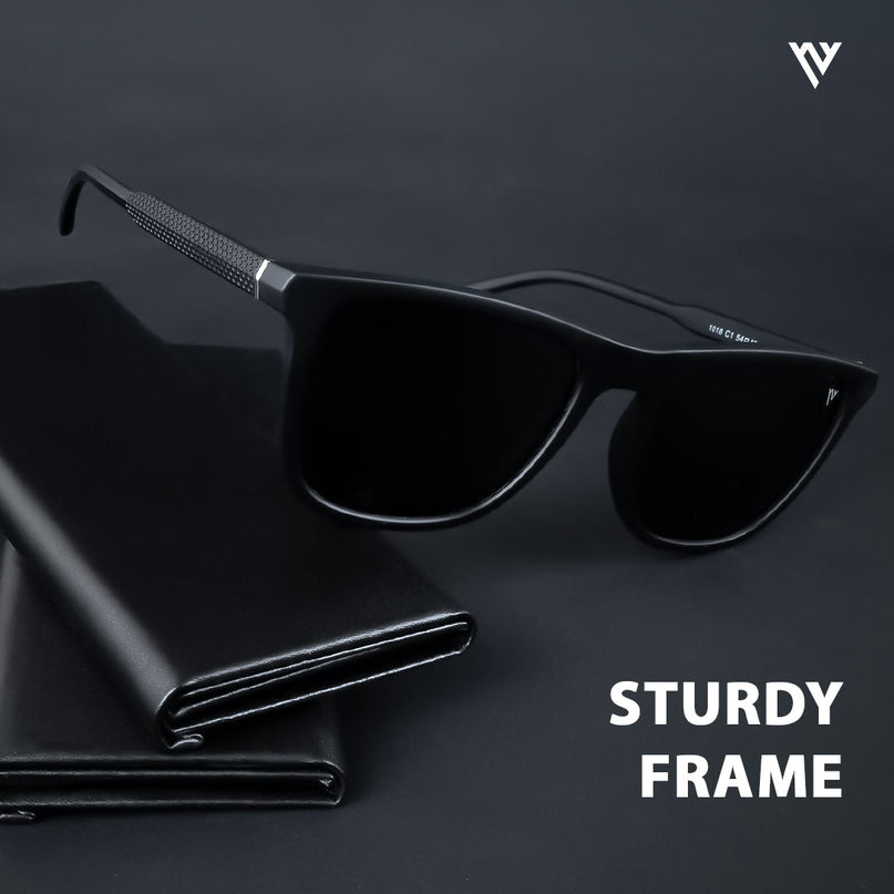 Matt Black Wayfarer Polarized Sunglasses - PMG3967