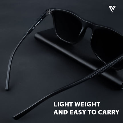 Matt Black Wayfarer Polarized Sunglasses - PMG3967