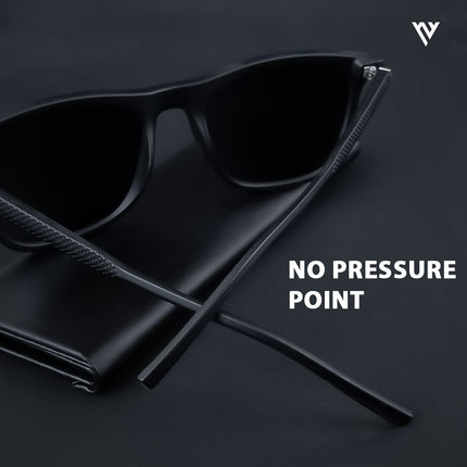 Matt Black Wayfarer Polarized Sunglasses - PMG3967