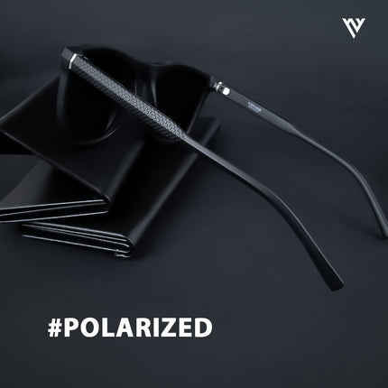 Matt Black Wayfarer Polarized Sunglasses - PMG3967