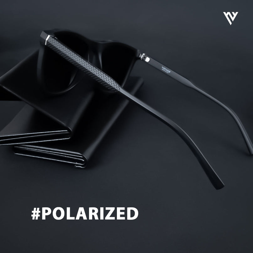 Matt Black Wayfarer Polarized Sunglasses - PMG3967