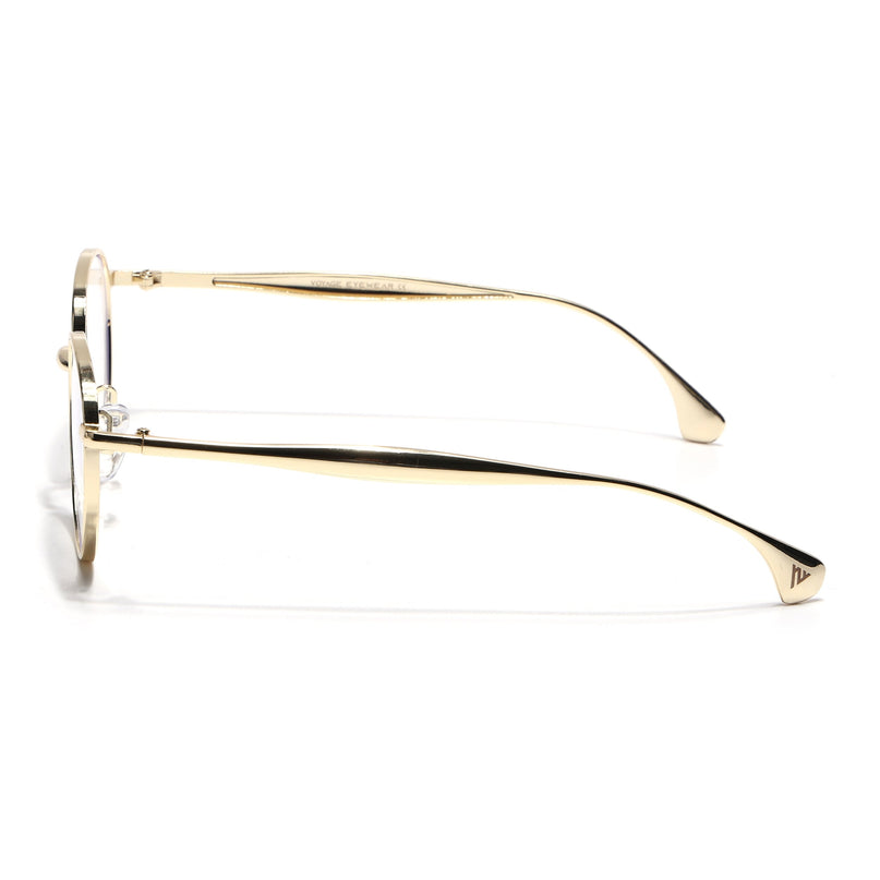 Sphere | Golden Round Eyeglasses | FMG7615