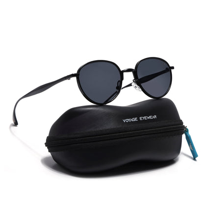 Sphere | Black Round Sunglasses | Black Lens - MG7609