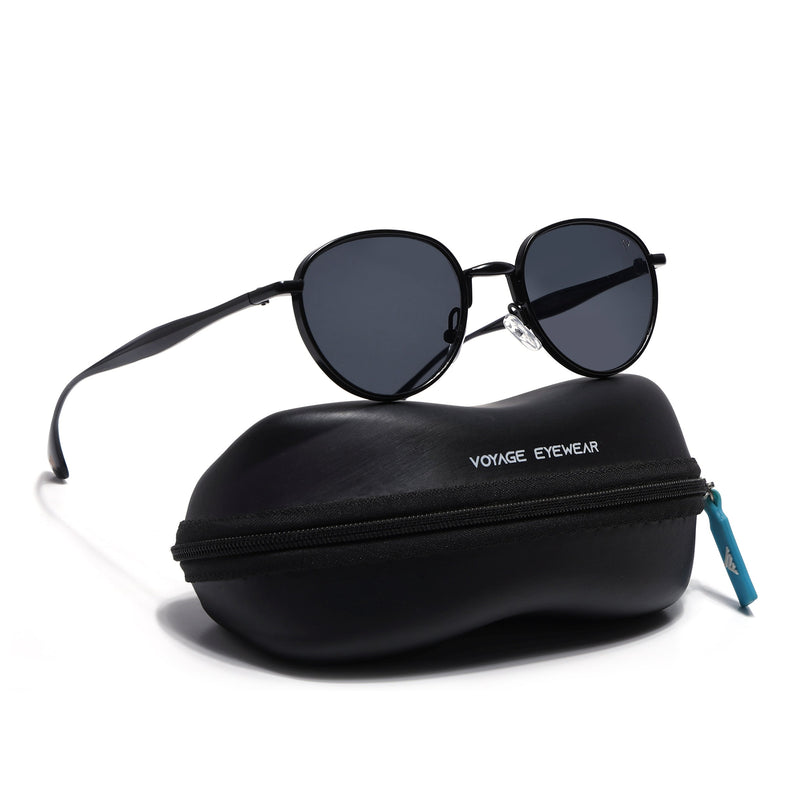Sphere | Black Round Sunglasses | Black Lens - MG7609