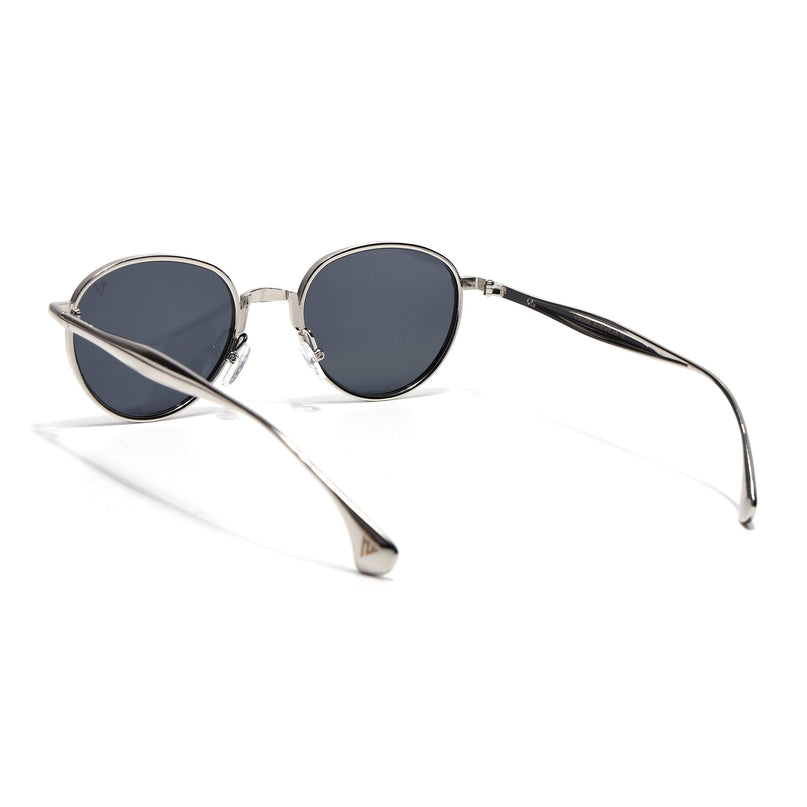 Sphere | Silver Round Sunglasses | Black Lens - MG7610