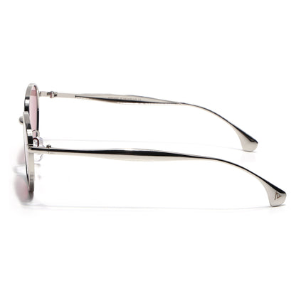 Sphere | Silver Round Sunglasses | Wine Lens - MG7611