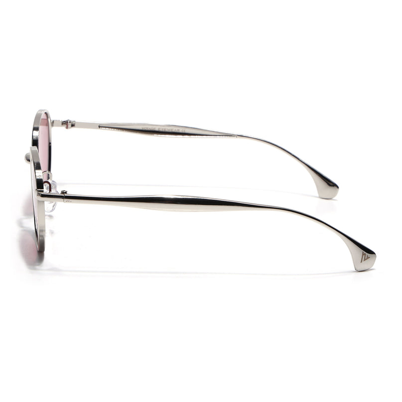 Sphere | Silver Round Sunglasses | Wine Lens - MG7611