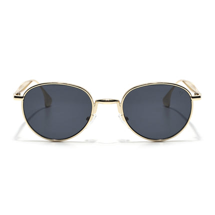 Sphere | Golden Round Sunglasses | Black Lens - MG7612