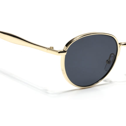 Sphere | Golden Round Sunglasses | Black Lens - MG7612