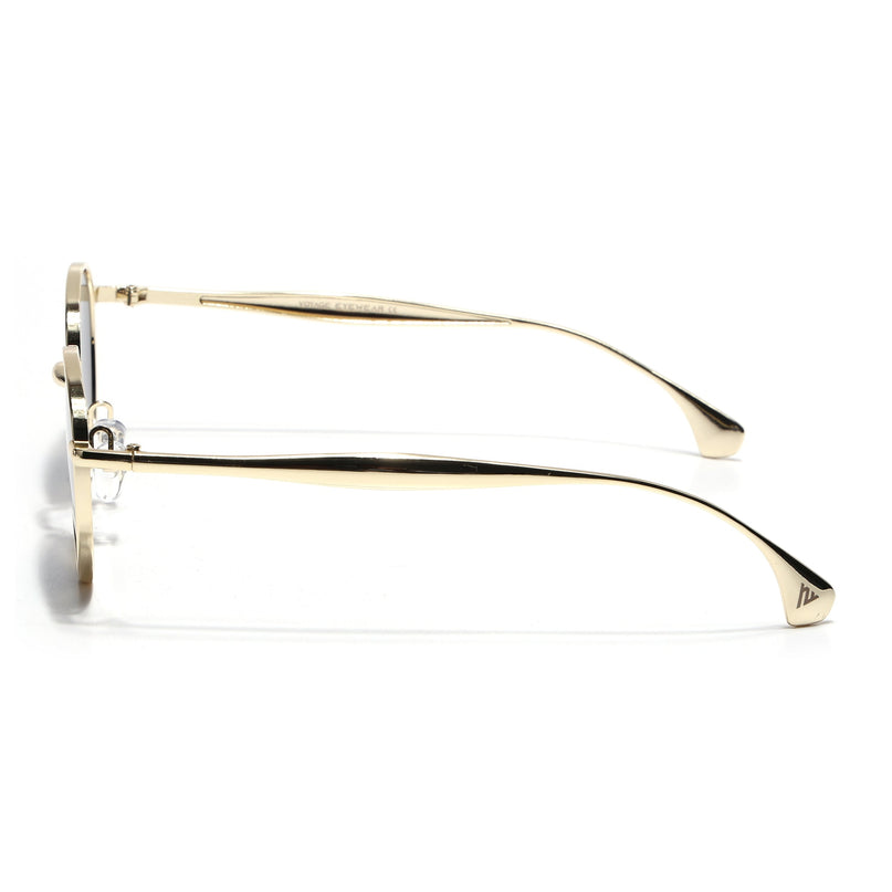 Sphere | Golden Round Sunglasses | Black Lens - MG7612