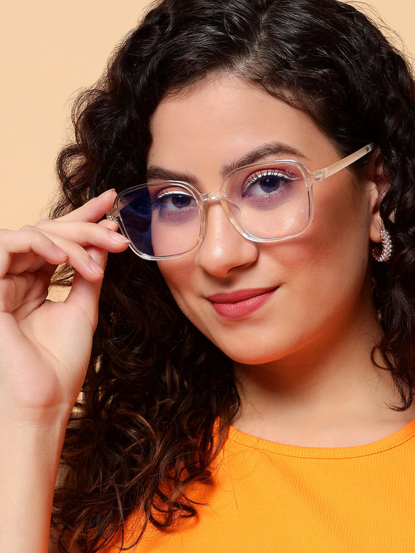 Voyage Air Nude Square Eyeglasses for Men & Women - MG4385-C3