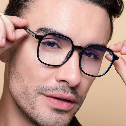 Voyage Black Over Size Eyeglasses for Men & Women - MG3993