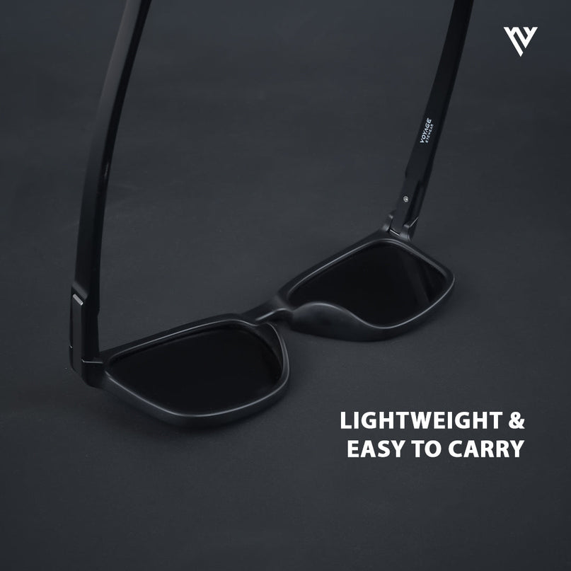 Aegis | Black Wayfarer Polarized Sunglasses - PMG3976