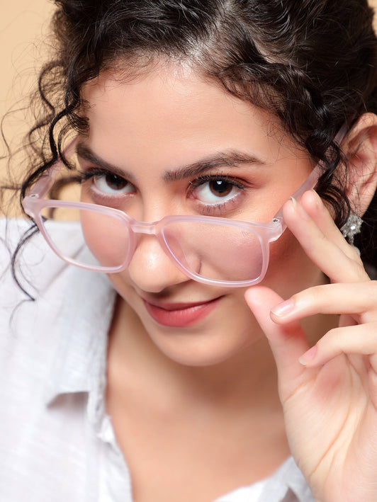 Voyage Air Pink Square Eyeglasses for Men & Women - MG4550