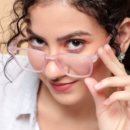 Voyage Air Pink Square Eyeglasses for Men & Women - MG4550