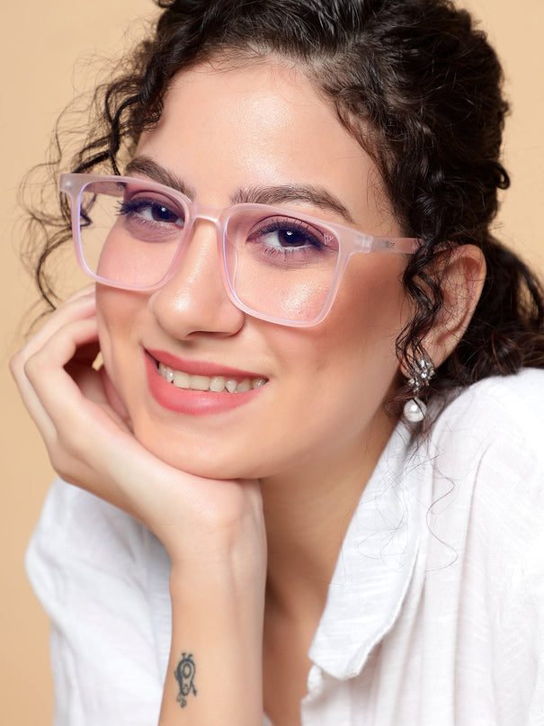 Voyage Air Pink Square Eyeglasses for Men & Women - MG4530