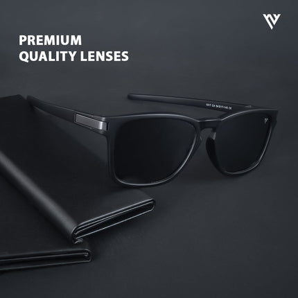 Aegis | Black Wayfarer Polarized Sunglasses - PMG3976