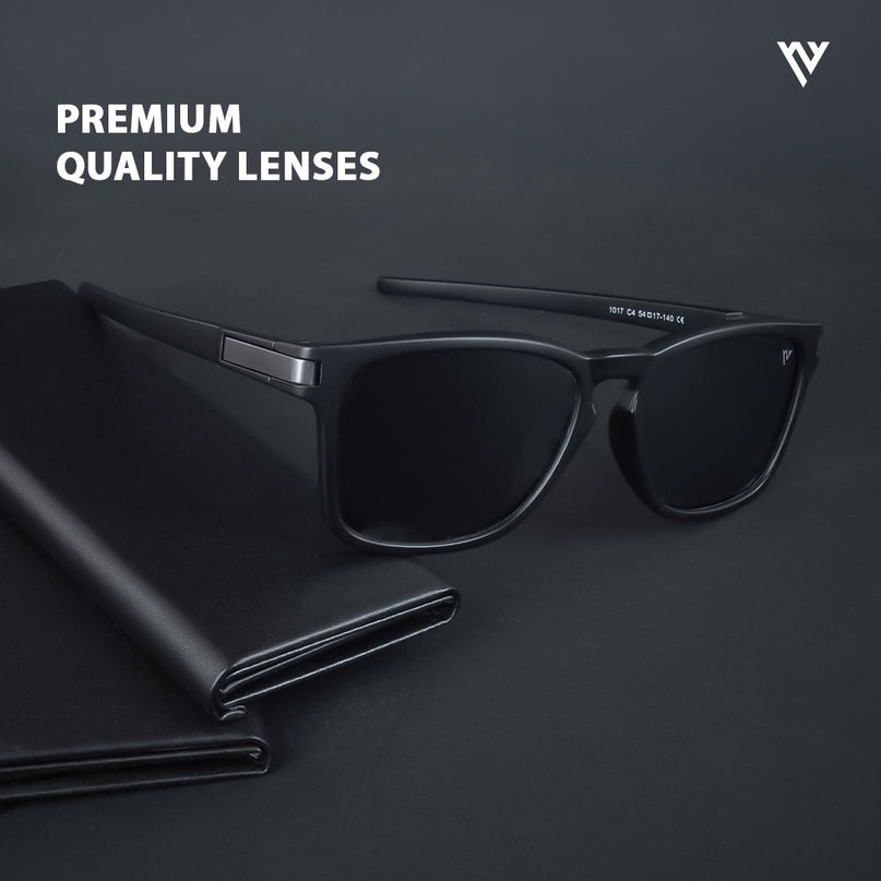 Aegis | Black Wayfarer Polarized Sunglasses - PMG3976