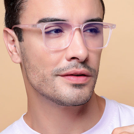 Voyage Air Pink Square Eyeglasses for Men & Women - MG4530