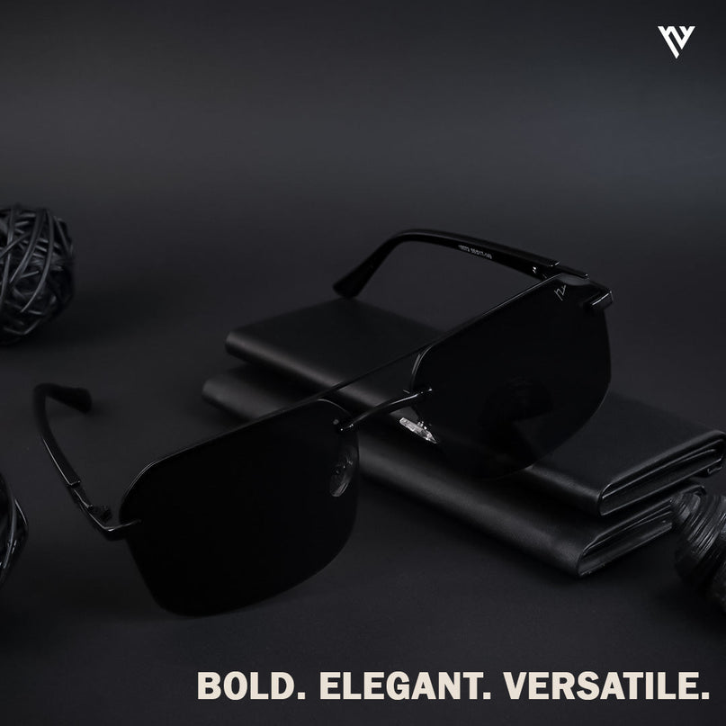 Odyssey | Black Wayfarer Polarized Sunglasses - PMG4143