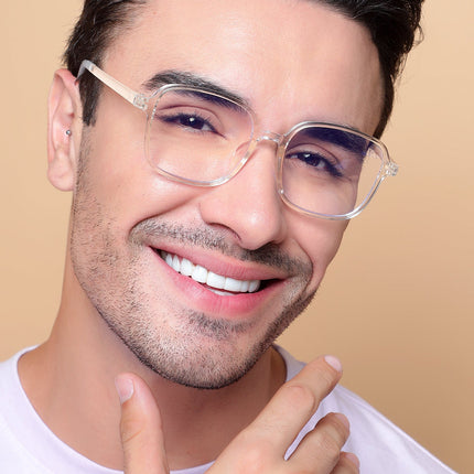 Voyage Air Nude Square Eyeglasses for Men & Women - MG4385-C3