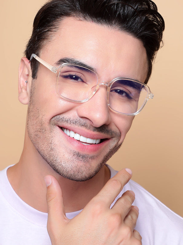 Voyage Air Nude Square Eyeglasses for Men & Women - MG4385-C3