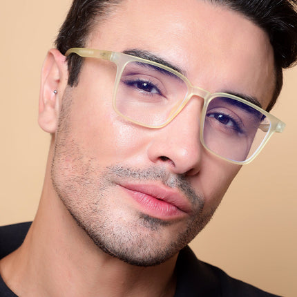 Voyage Air Yellow Square Eyeglasses for Men & Women - MG4527