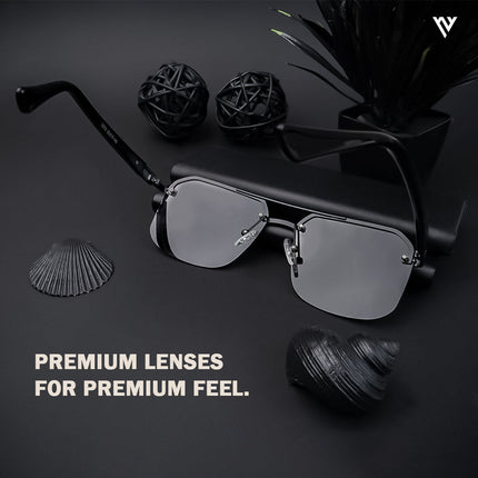 Odyssey | Black Wayfarer Polarized Sunglasses - PMG4143