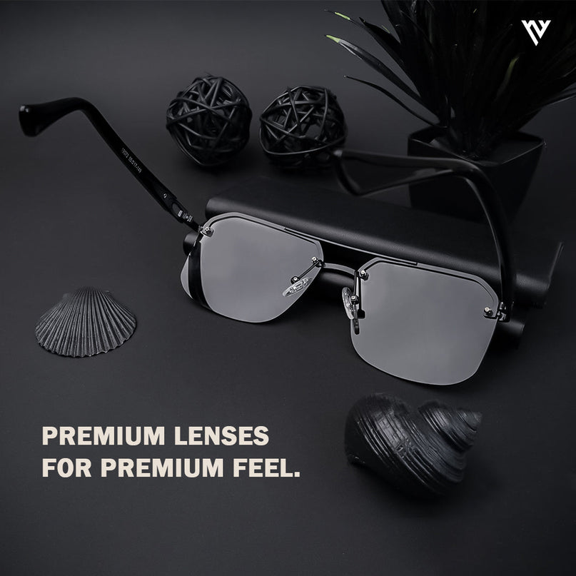 Odyssey | Black Wayfarer Polarized Sunglasses - PMG4143
