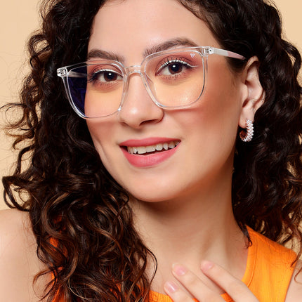 Voyage Transparent Square Eyeglasses for Men & Women - MG3999