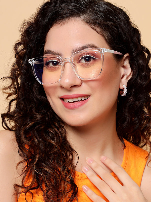 Voyage Transparent Square Eyeglasses for Men & Women - MG3999