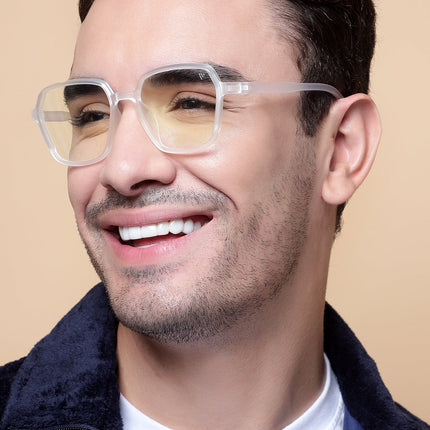 Voyage Air Transparent Square Eyeglasses for Men & Women - MG4394-C2