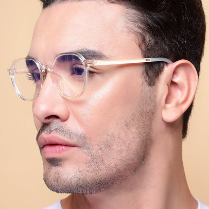 Voyage Air Nude Round Eyeglasses for Men & Women - MG4390-C3