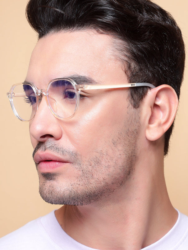 Voyage Air Nude Round Eyeglasses for Men & Women - MG4390-C3
