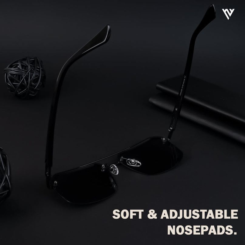 Odyssey | Black Wayfarer Polarized Sunglasses - PMG4143