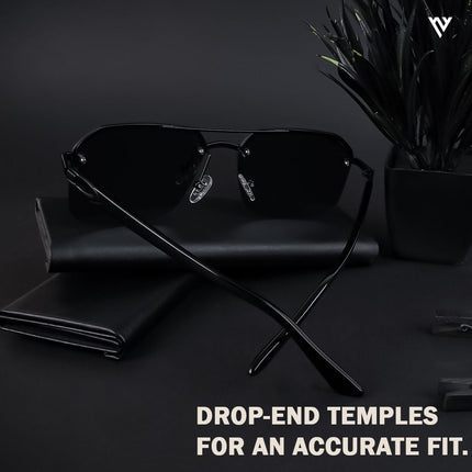 Odyssey | Black Wayfarer Polarized Sunglasses - PMG4143