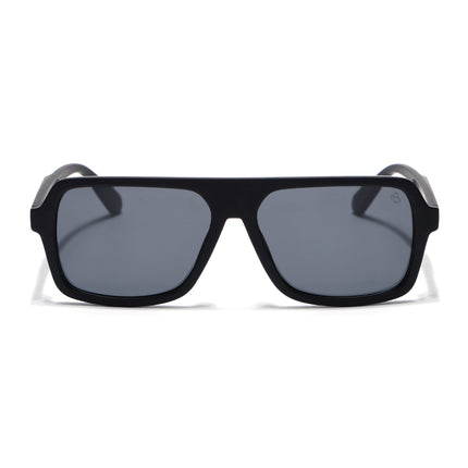 Eyejack Black Wayfarer Polarized Sunglasses for Men & Women (1904PCL2070)