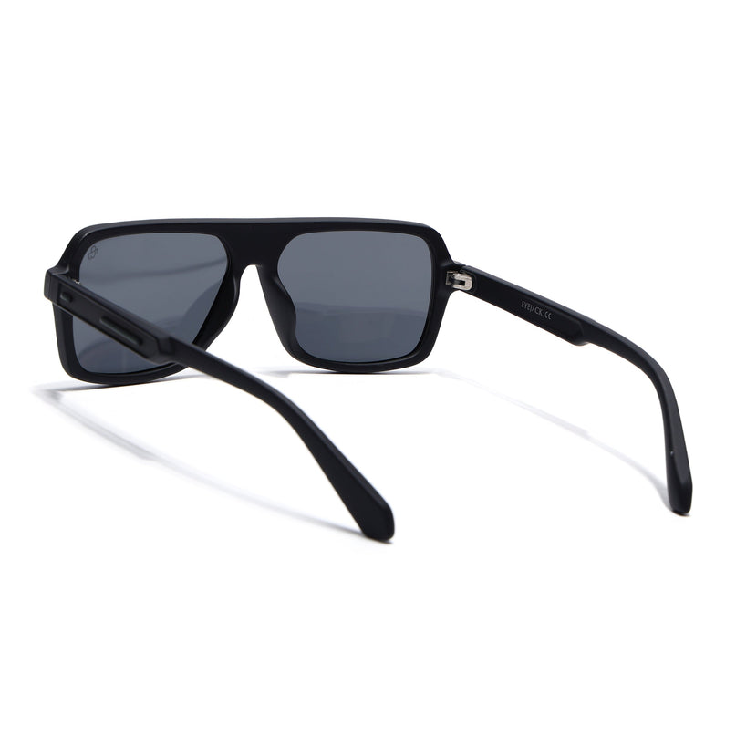 Eyejack Black Wayfarer Polarized Sunglasses for Men & Women (1904PCL2070)