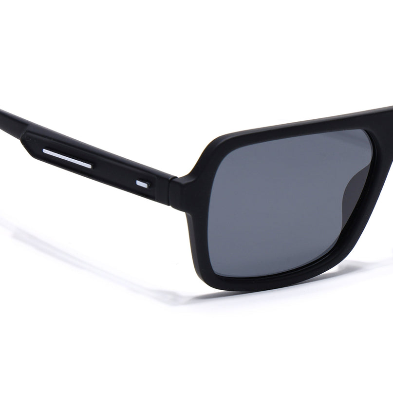 Eyejack Black Wayfarer Polarized Sunglasses for Men & Women (1904PCL2069)