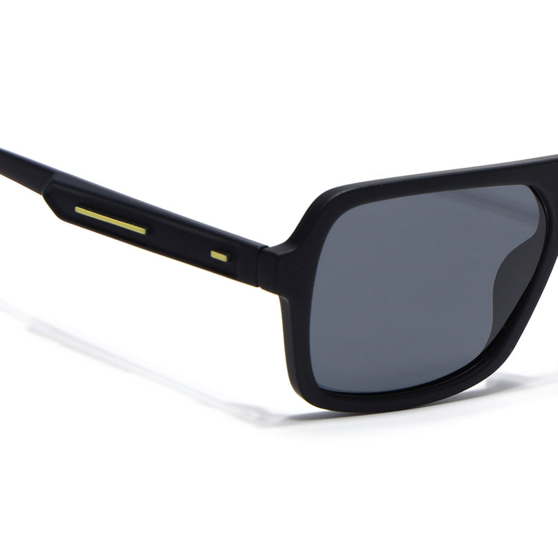 Eyejack Black Wayfarer Polarized Sunglasses for Men & Women (1904PCL2067)