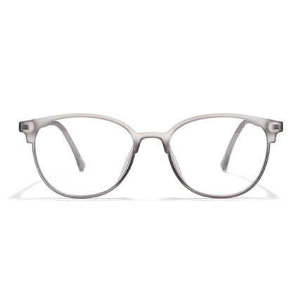 Voyage Dark Grey Round Eyeglasses for Men & Women (28810FMG7600)