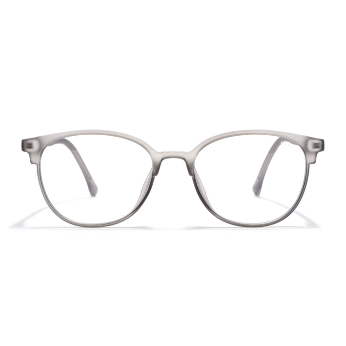 Voyage Dark Grey Round Eyeglasses for Men & Women (28810FMG7600)