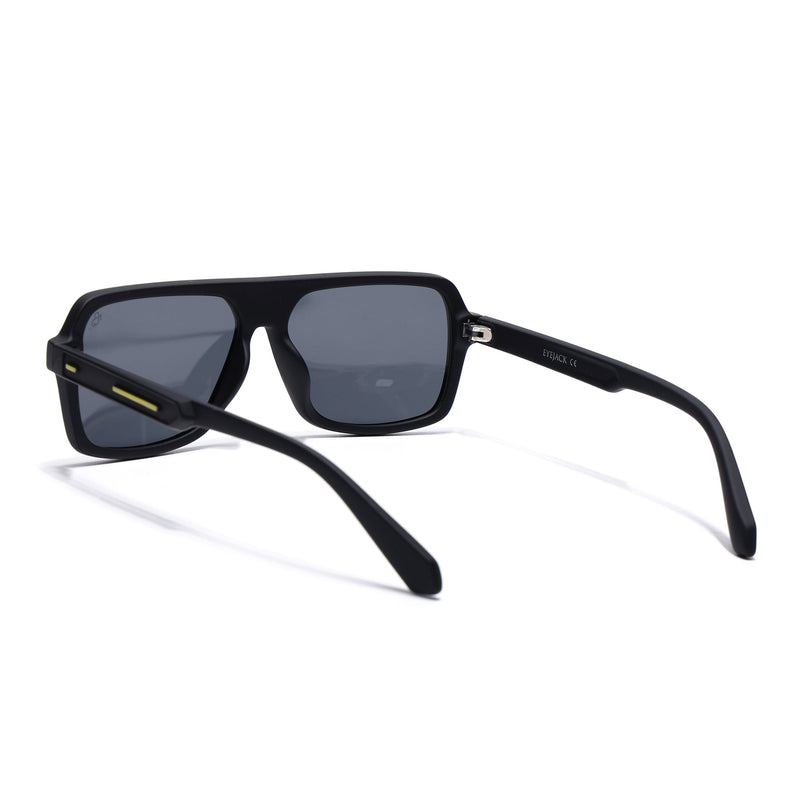 Eyejack Black Wayfarer Polarized Sunglasses for Men & Women (1904PCL2067)