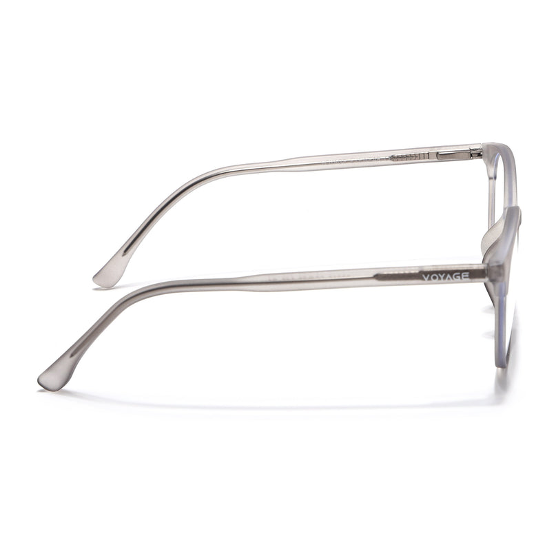 Voyage Dark Grey Round Eyeglasses for Men & Women (28810FMG7600)