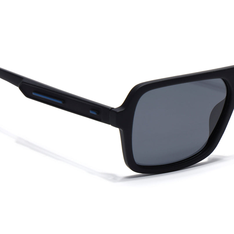 Eyejack Black Wayfarer Polarized Sunglasses for Men & Women (1904PCL2068)