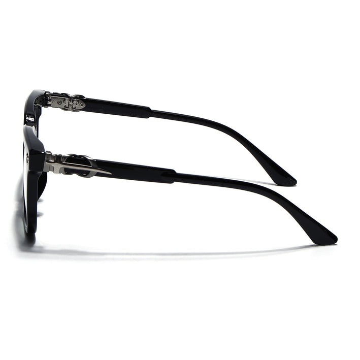 Voyage Black Square Eyeglasses for Men & Women (98530FMG7816)