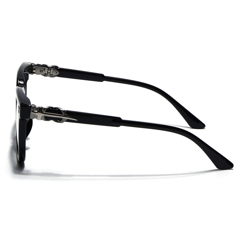 Voyage Black Square Eyeglasses for Men & Women (98530FMG7816)