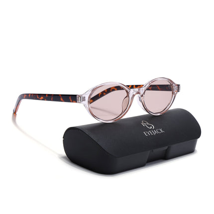 Eyejack Pink Oval Sunglasses for Women (2537CL2187)