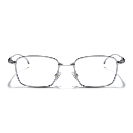 Voyage Silver Rectangle Eyeglasses for Men & Women (5565FMG7822)